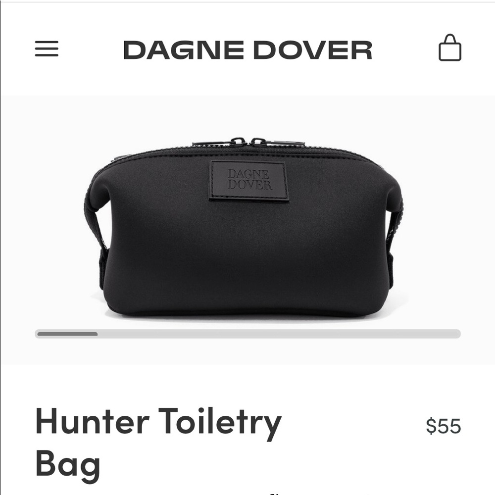 NWT Dagne Dover - Black Neoprene Toiletry Bag
